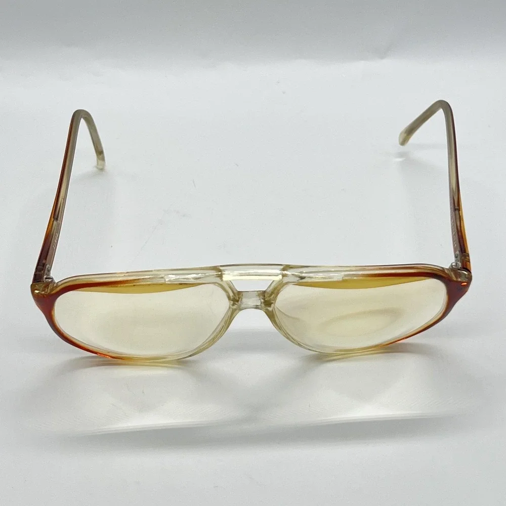 Vintage Zimco Kennedy Aviator Eyeglasses Frames Brown Fade 58-16-145